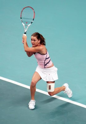 Fototapete Agnieszka Radwańska spielt auf dem Platz