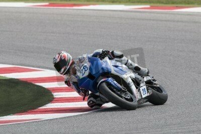 Fototapete Motorrad während des Rennens