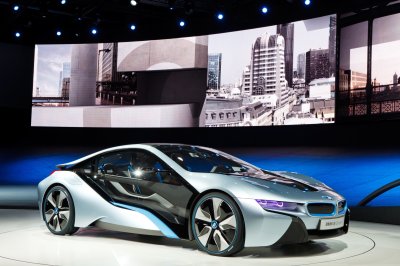 Fototapete Auto auf Display