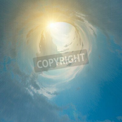 Fototapete Tunnel in Wolken