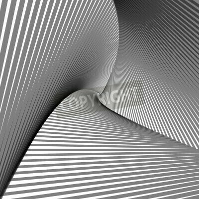 Fototapete Tunnel mit grauen Streifen