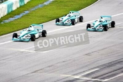 Fototapete Drei Boliden auf dem Weg