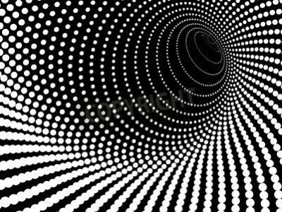 Fototapete Tunnel aus Punkten