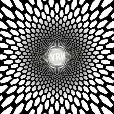 Fototapete Schwarz-weißer Tunnel aus Sechsecken