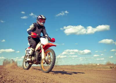 Fototapete Motocross durch Wildnis