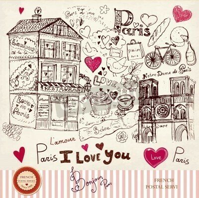 Fototapete Inspirationen aus Paris Vintage