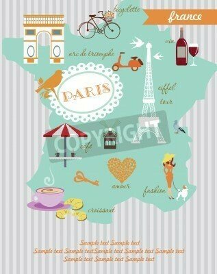 Bild Paris auf der Landkarte