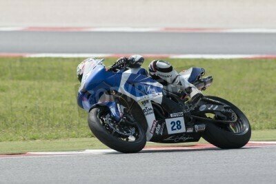 Fototapete Sport-Motorrad auf der Rennstrecke