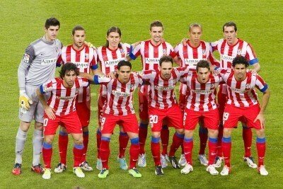 Fototapete Fußballmannschaft vor Spielbeginn