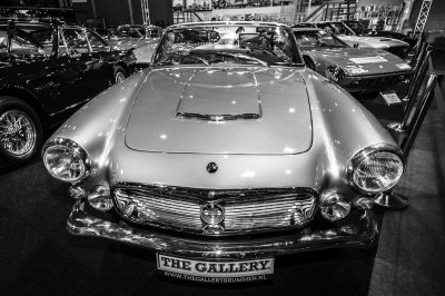 Fototapete Schwarz-weißes Foto der Autos