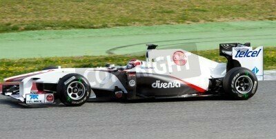 Fototapete Bolid auf der Rennstrecke in Barcelona