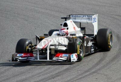 Fototapete Weißer Bolid der Formel 1