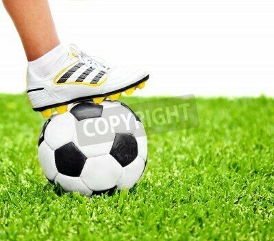 Fototapete Fuß auf dem Ball
