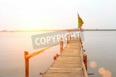 Fototapete Auf Steg flatternde Flagge