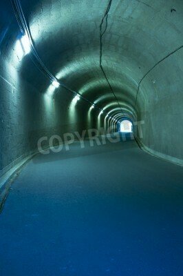 Fototapete Tunnel in Türkis 3D