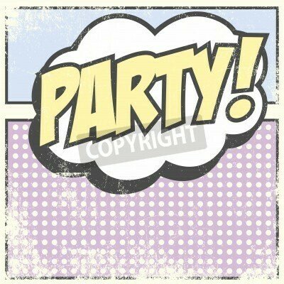 Fototapete Illustration mit Aufschrift im Pop-Art-Stil