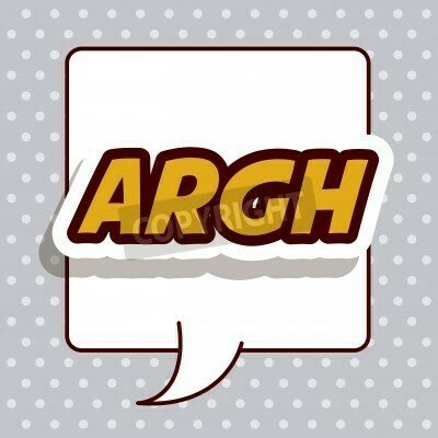 Fototapete Gelbe Aufschrift Pop-Art