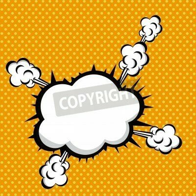 Fototapete Weiße Cartoon-Sprechblase