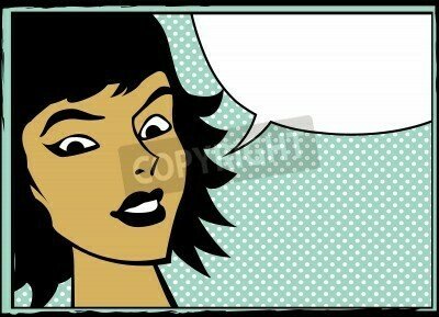 Fototapete Illustration einer Frau Pop Art