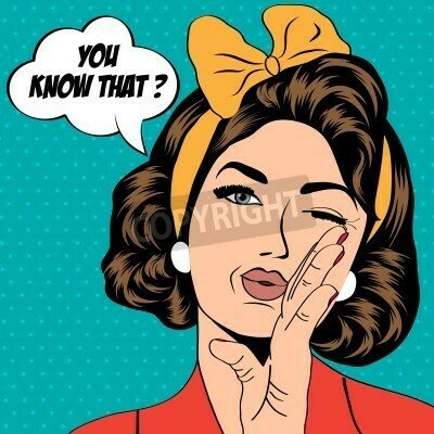 Fototapete Frau im Comic-Stil