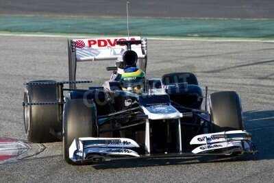 Fototapete Bolid auf der Rennstrecke in Spanien