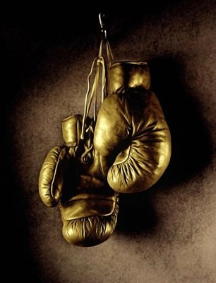 Fototapete Boxen Handschuh am Haken