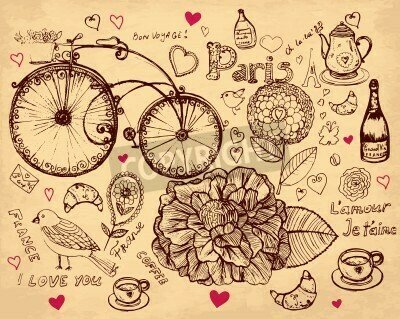 Bild Handzeichnungen von Paris