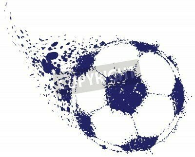 Fototapete Fußball mit Farbpunkten