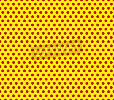 Fototapete Rote Punkte auf gelbem Hintergrund