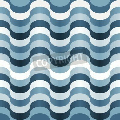 Fototapete Blaue optische Täuschung 3D