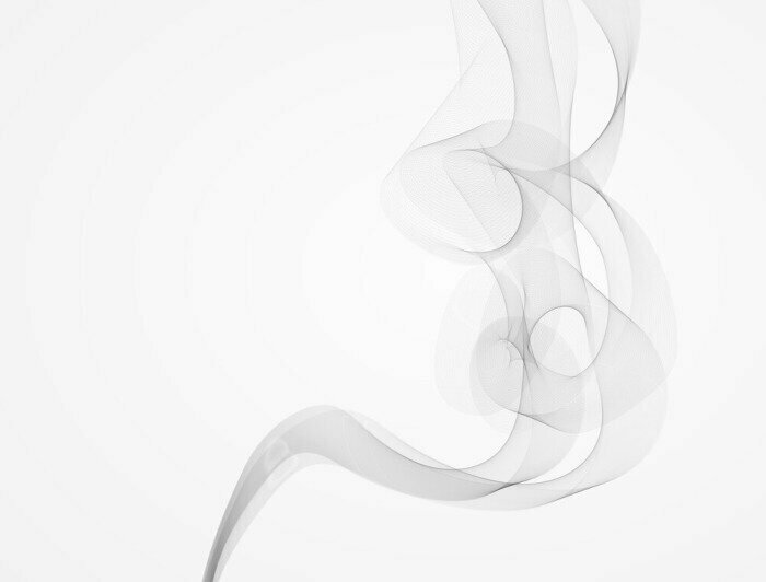 Fototapete Ein Hauch von Rauch auf hellem Hintergrund