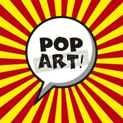Fototapete Pop-Art-Inschrift auf rotem Hintergrund