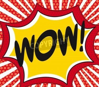 Fototapete Comic-Inschrift wow