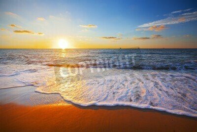 Fototapete Ruhige Wellen am Strand