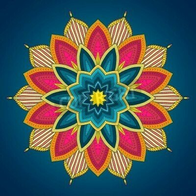 Poster Durchbrochenes Mandala mit ethnischem Muster