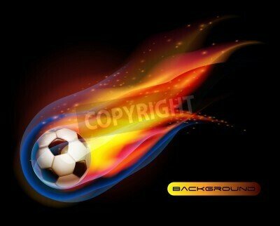 Fototapete Ball umhüllende Flammen