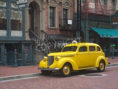 Fototapete Taxi Stadt London im Retro-Stil
