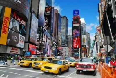 Fototapete Taxis in Times Square