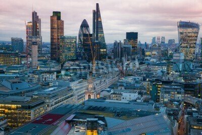 Poster Londoner Stadtansicht von der Kathedrale aus