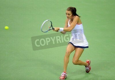 Fototapete Agnieszka Radwańska schlägt den Ball zurück