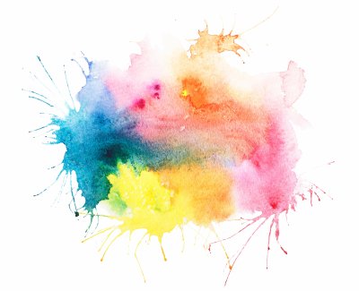Fototapete Bunte Aquarellflecken