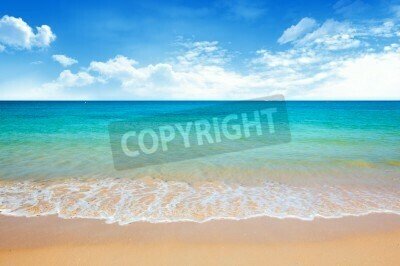 Fototapete Strand und leeres Meer