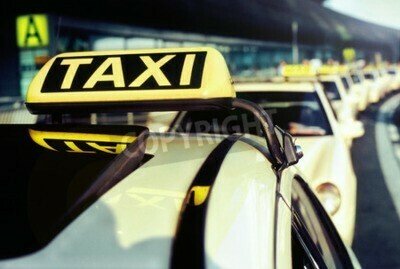 Fototapete New Yorker Taxis am Flughafen