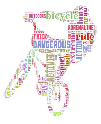 Fototapete BMX-Fahrrad aus Aufschriften