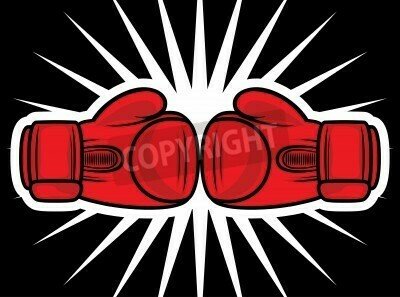 Fototapete Boxhandschuhe Grafik