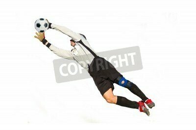 Fototapete Torwart fängt den Ball