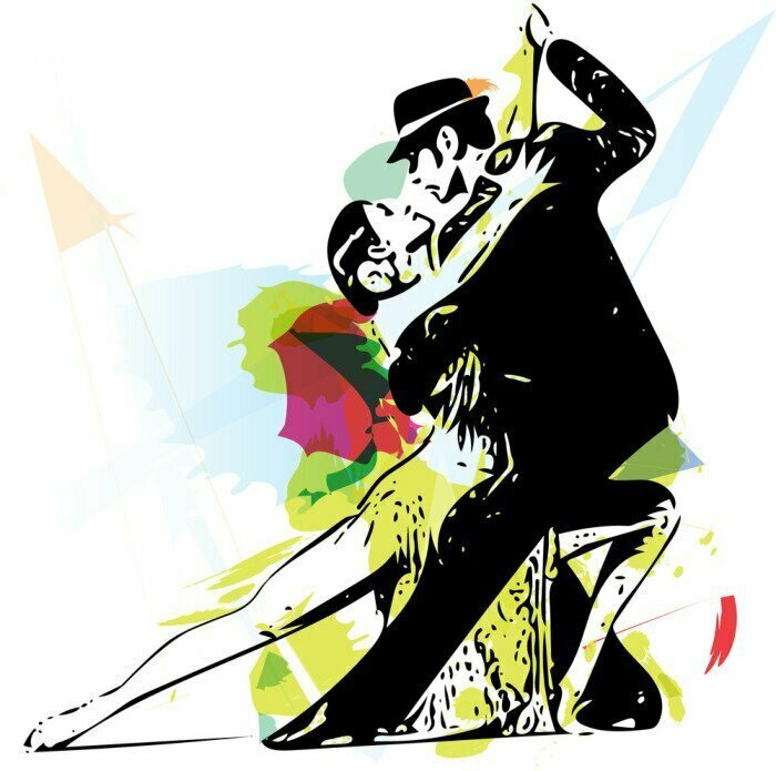 Fototapete Latino Dancing couple