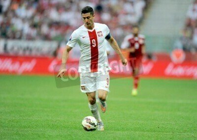 Poster Sportler Fußballer während einer Meisterschaft