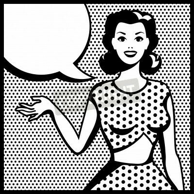 Fototapete Pop-Art-Mädchen