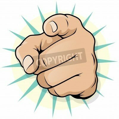 Fototapete Zeigende Hand im Pop-Art-Stil